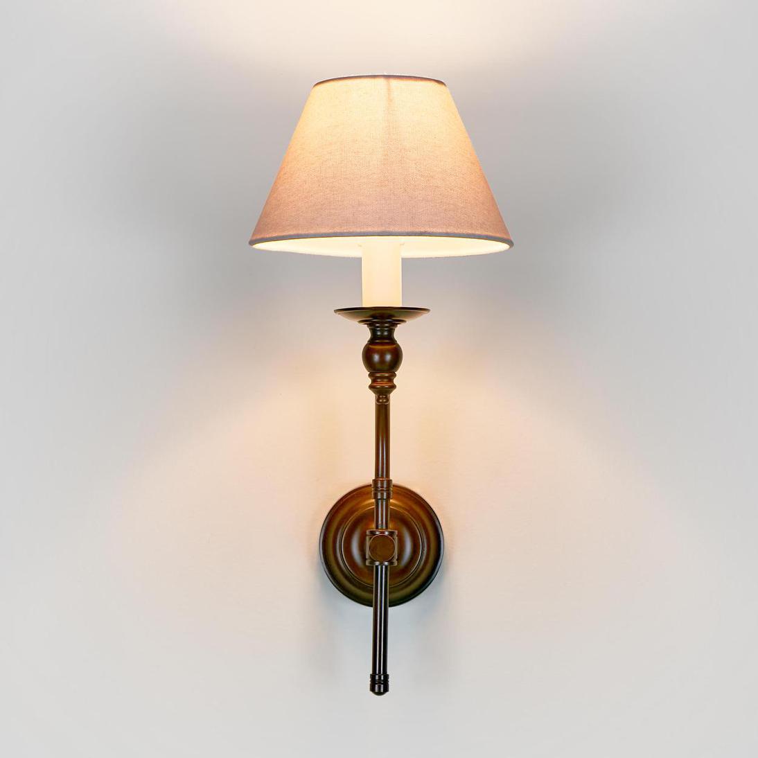 Soho Curved Wall Light Base Bronze
