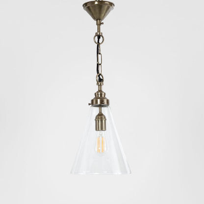 Gadsden Ceiling Pendant Small Brass with Clear Glass