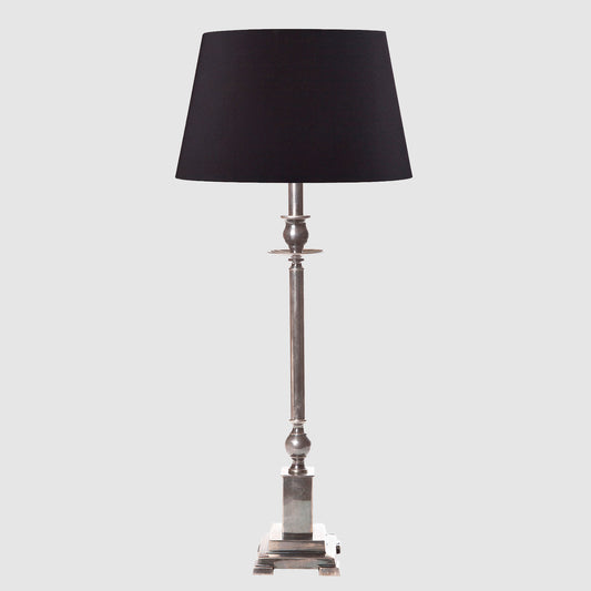 Canterbury Table Lamp Base Antique Silver- Base Only