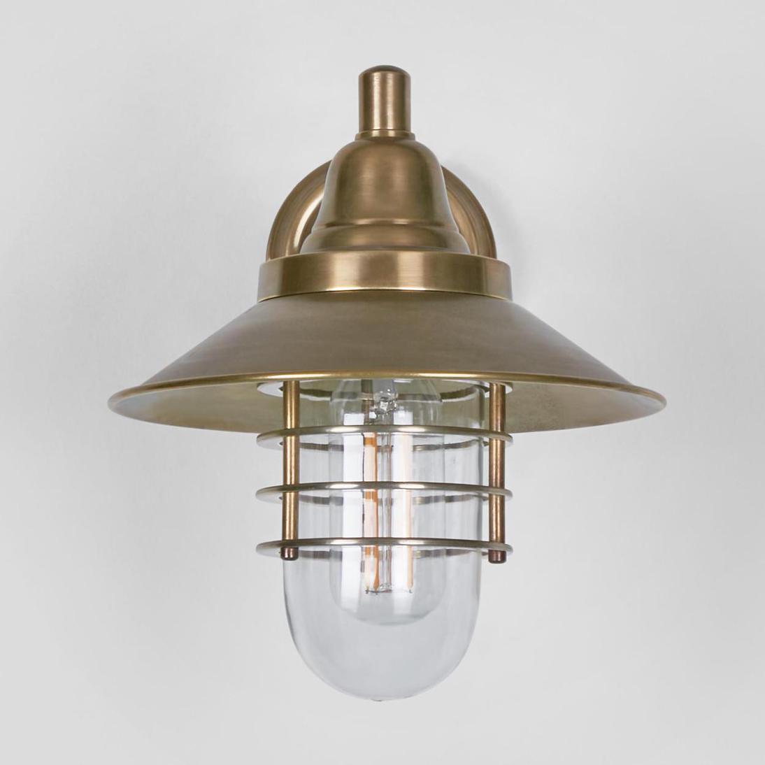 Clark Outdoor Wall Light Antique Brass