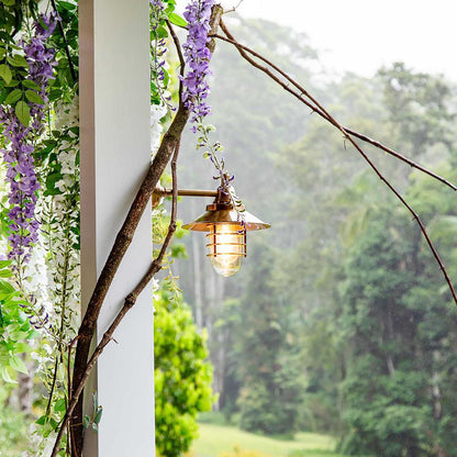 Clark Outdoor Wall Light Antique Brass