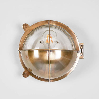 Vienna Outdoor Wall Light in Antique Brass