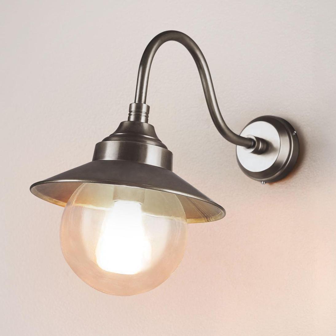 Zermatt Outdoor Wall Light Antique Silver