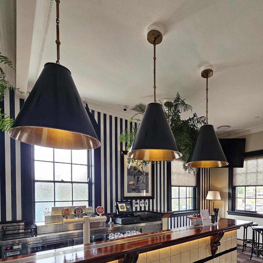 Monte Carlo Ceiling Pendant Large Black and Brass