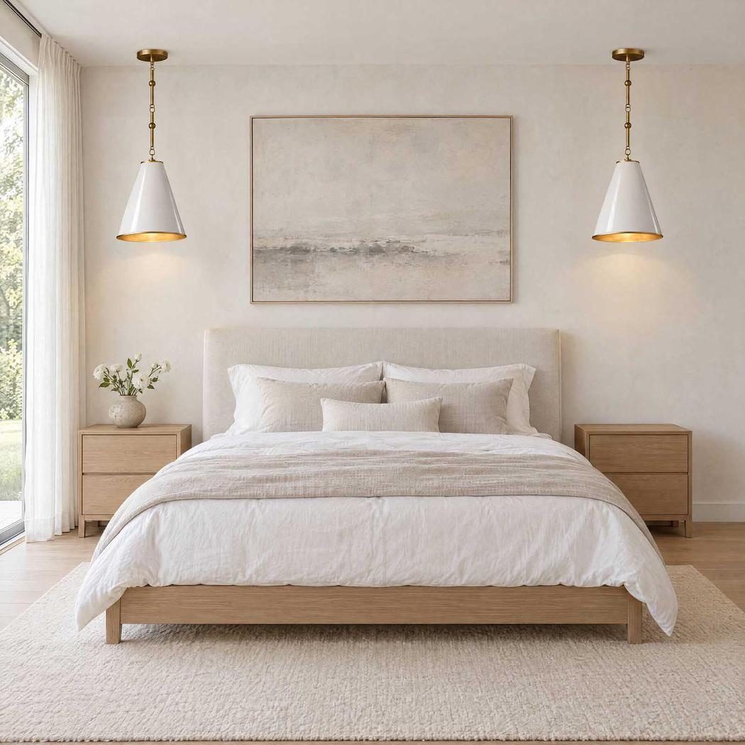 Monte Carlo Ceiling Pendant Small White and Brass