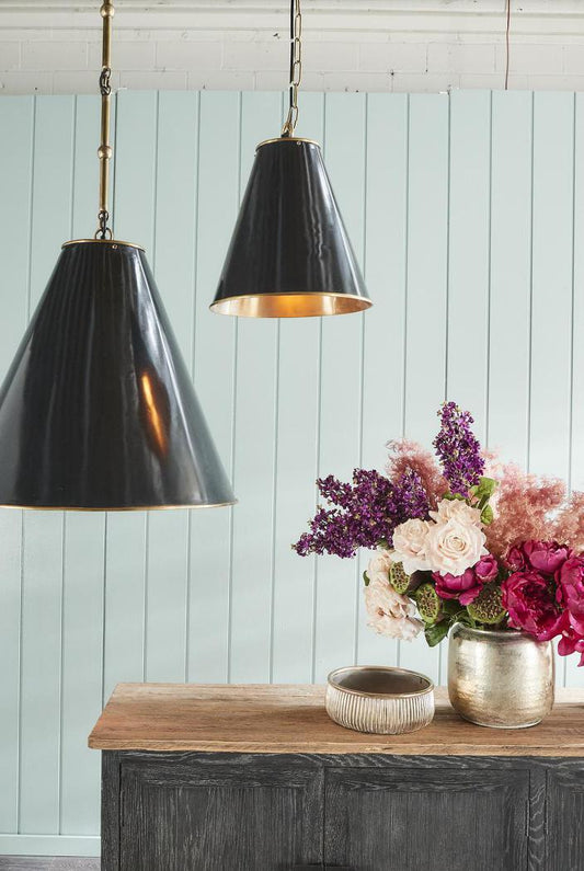 Monte Carlo Ceiling Pendant Small Black and Brass