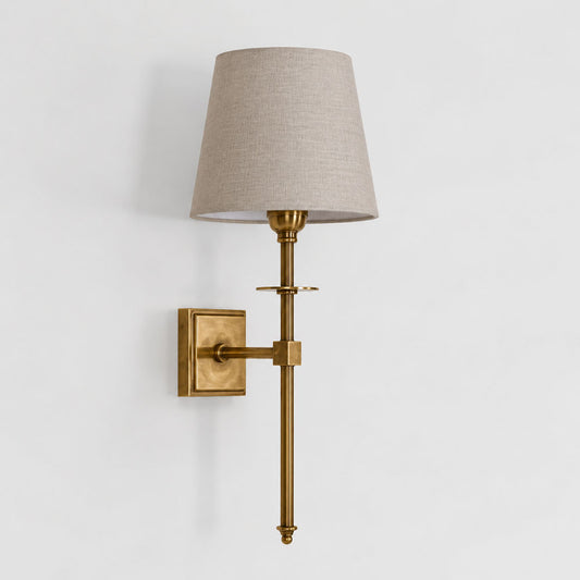 Danish Brass Wall Light Antique Silver