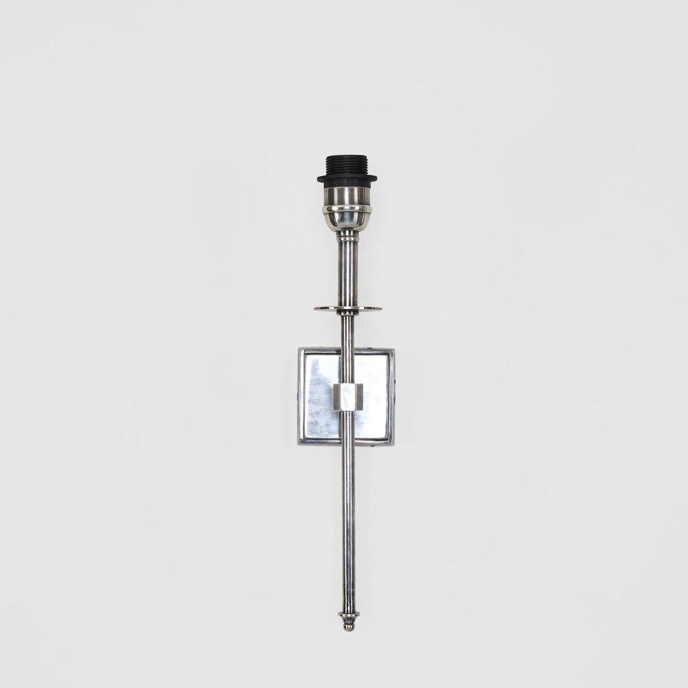 Danish Brass Wall Light Antique Silver