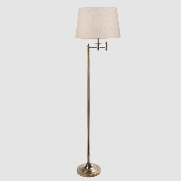 Macleay Floor Lamp Base Antique Brass- Base Only