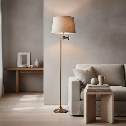 Macleay Floor Lamp Base Antique Brass- Base Only