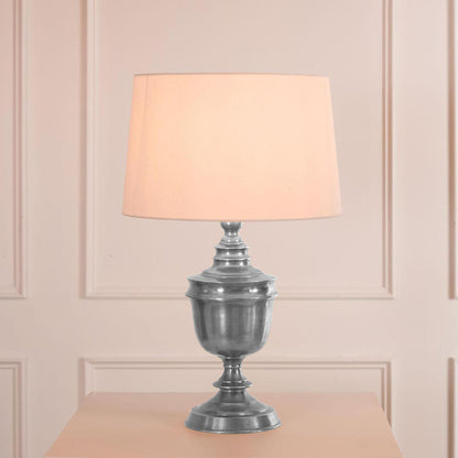 Sheffield Table Lamp Base Antique Silver- Base Only