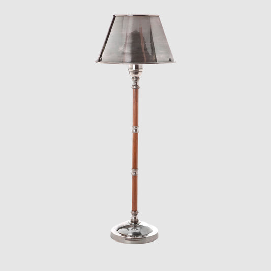 Delaware Table Lamp Antique Silverand Dark wood