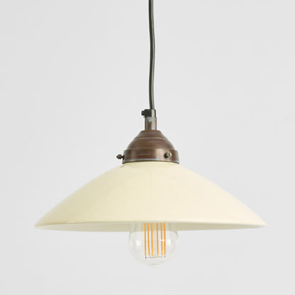 Newport Ceramic Dish Ceiling Pendant Large White