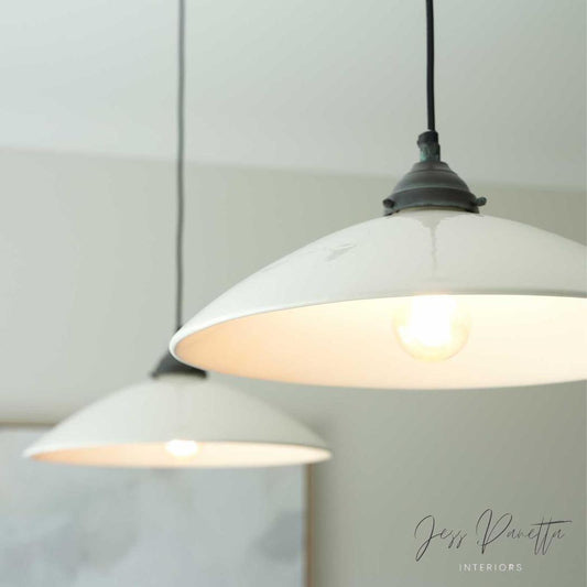 Newport Ceramic Dish Ceiling Pendant Large White