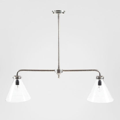 Gadsden Two Arm Ceiling Pendant Antique Silver