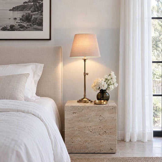 Davenport Table Lamp Base Antique Brass- Base Only