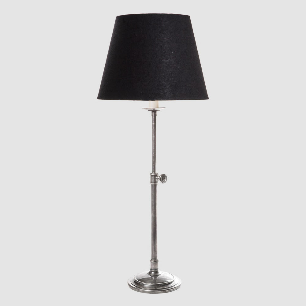 Davenport Table Lamp Base Antique Silver- Base Only