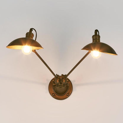 Remington Wall Light with Metal Shade Brass