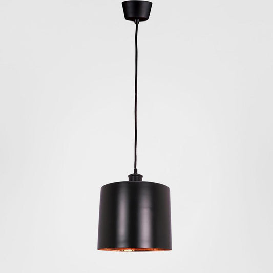 Portofino Ceiling Pendant Medium Matte Black and Copper