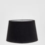 Linen Drum Lamp Shade Medium Black