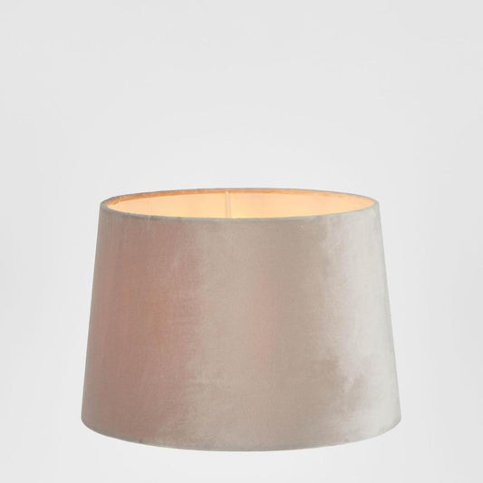 Velvet Drum Lamp Shade Medium Mist Grey