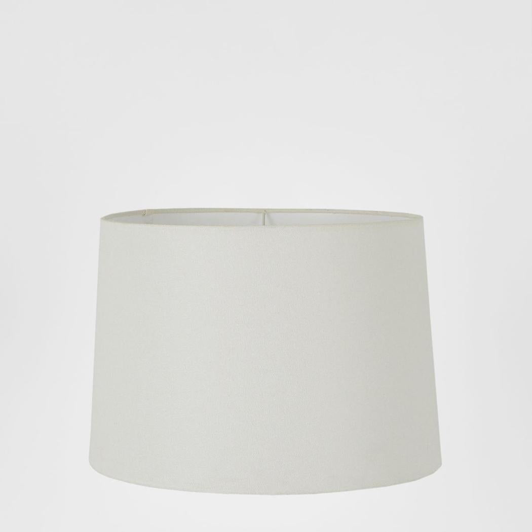 Linen Drum Lamp Shade Medium Textured Ivory