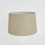 Linen Drum Lamp Shade Medium Dark Natural
