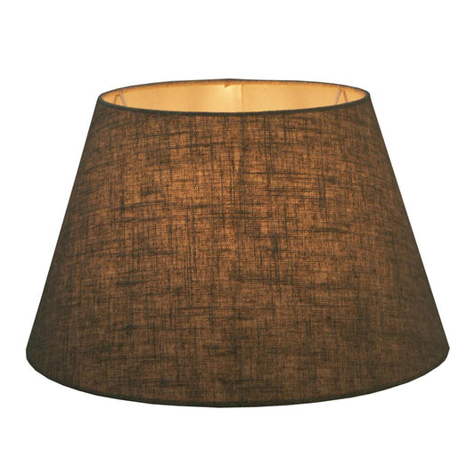 Linen Taper Lamp Shade Large Dark Natural