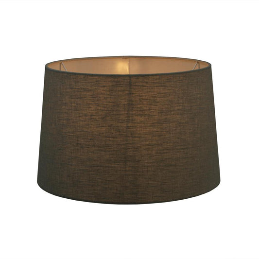 Linen Drum Lamp Shade Large Dark Natural