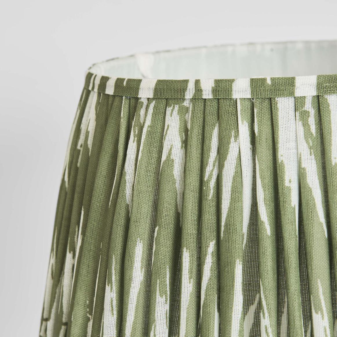 Woven Ikat Drum Lamp Shade XL Green