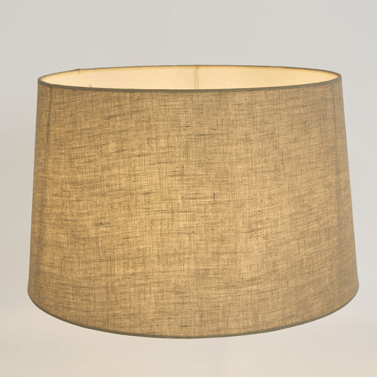 Linen Drum Lamp Shade XXL Dark Natural Linen
