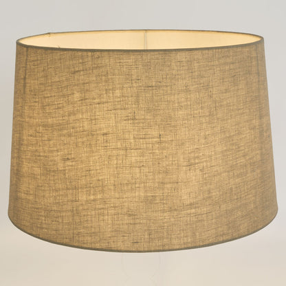 Linen Drum Lamp Shade XXXL Dark Natural