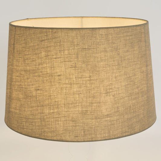Linen Drum Lamp Shade XXXL Dark Natural