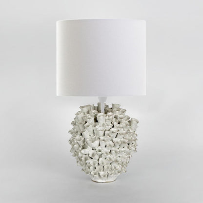 Londolozi Ceramic Table Lamp with Linen Shade Cream