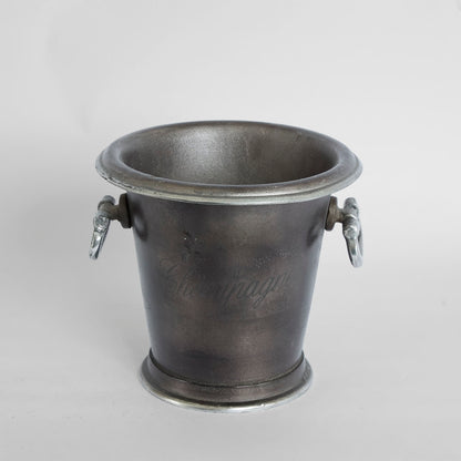 Round Ice Bucket with Handles Dark Brass