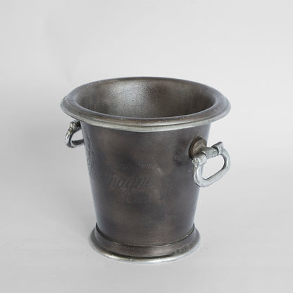 Round Ice Bucket with Handles Dark Brass