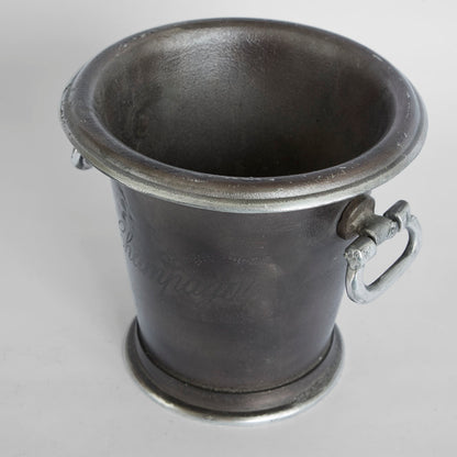 Round Ice Bucket with Handles Dark Brass