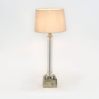 Rockpool Pillar Table Lamp Base Nickel- Base Only