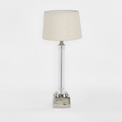 Rockpool Pillar Table Lamp Base Nickel- Base Only