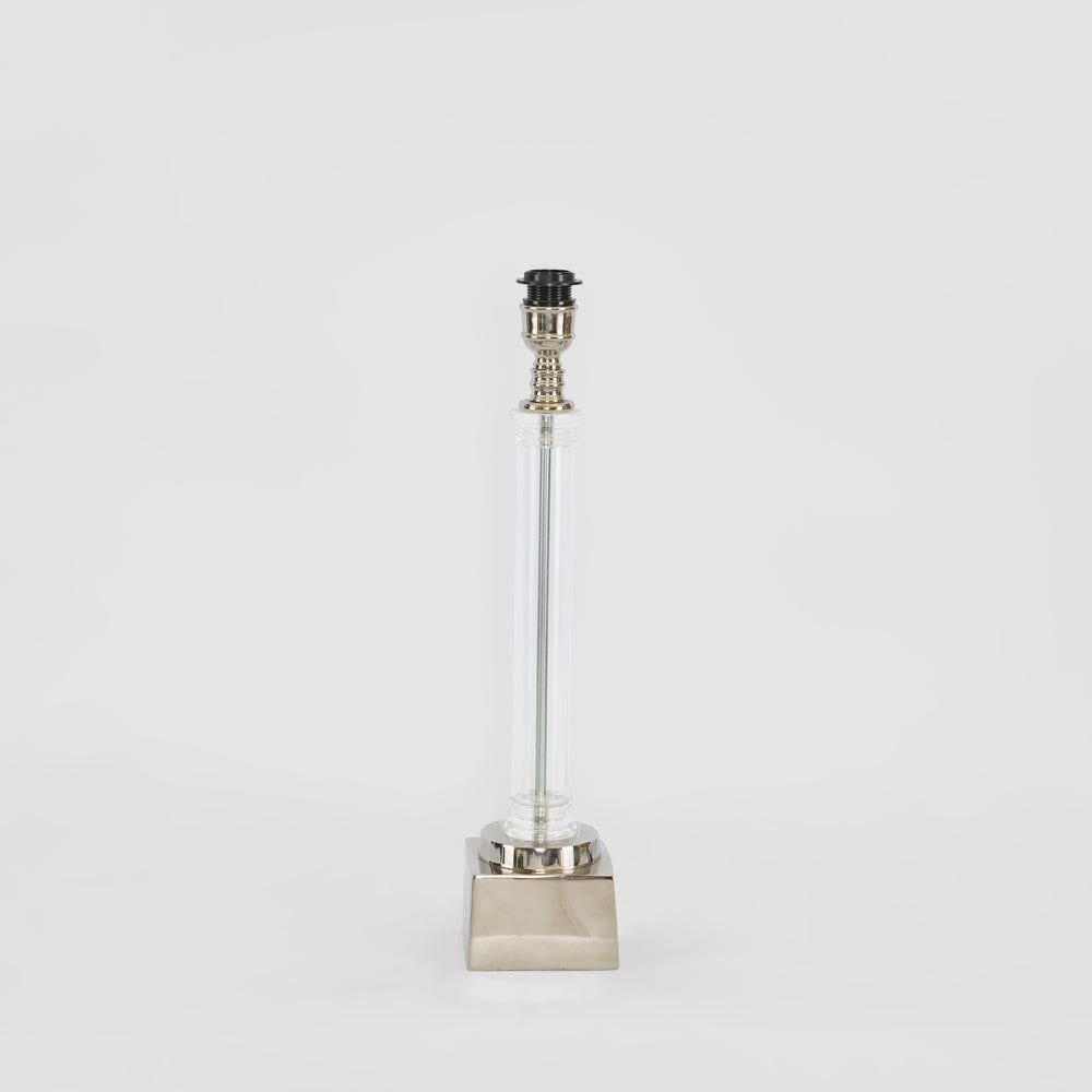 Rockpool Pillar Table Lamp Base Nickel- Base Only