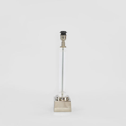 Rockpool Pillar Table Lamp Base Nickel- Base Only