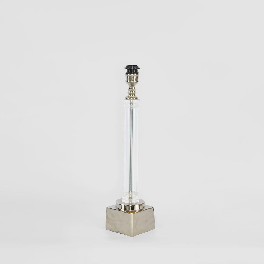 Rockpool Pillar Table Lamp Base Nickel- Base Only