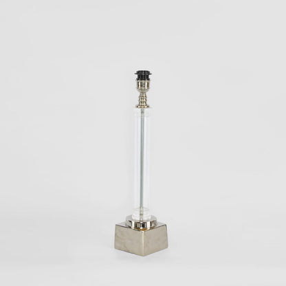 Rockpool Pillar Table Lamp Base Nickel- Base Only