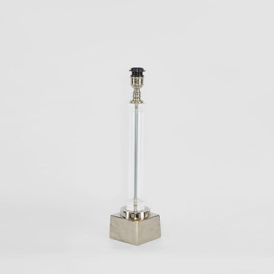 Rockpool Pillar Table Lamp Base Nickel- Base Only