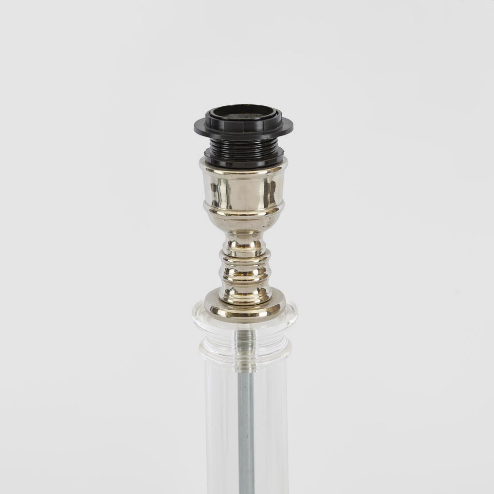 Rockpool Pillar Table Lamp Base Nickel- Base Only