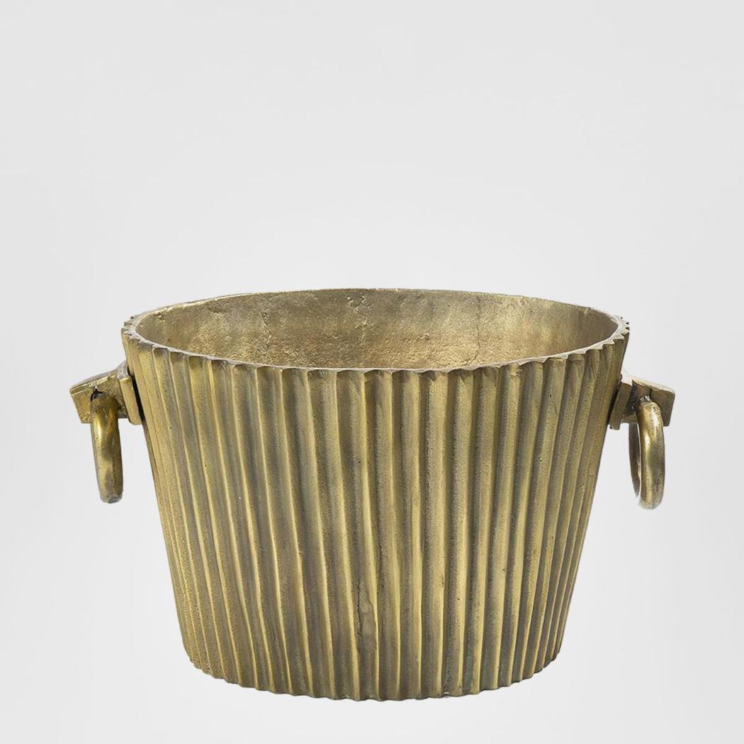 Oval Ice Bucket Dark Brass