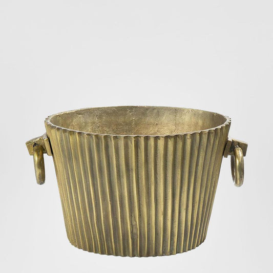 Oval Ice Bucket Dark Brass