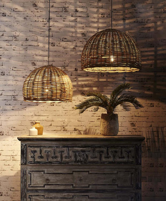 Rattan Ceiling Pendant Large Natural