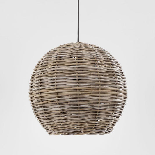 Rattan Round Ceiling Pendant Large Natural