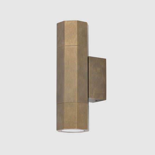 Beacon Up and Down Outdoor Wall Light Antique Brass